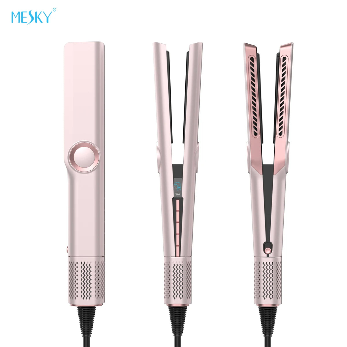 Mesky Natural Women's Keratin Hair Straightener Black Friday Sale Flat Iron Wavy Hair Iron for Black Hair