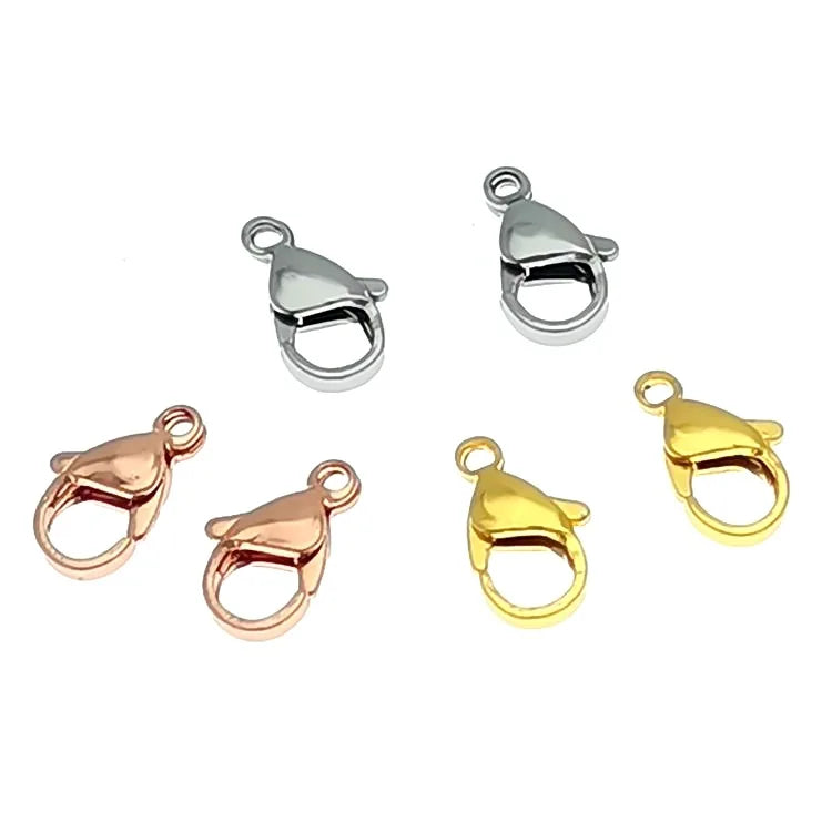 DIY Handmade Snap Hook Stainless Steel Colorfast Gold Black Rose Gold Lobster Clip Lobster Clasp Accessories