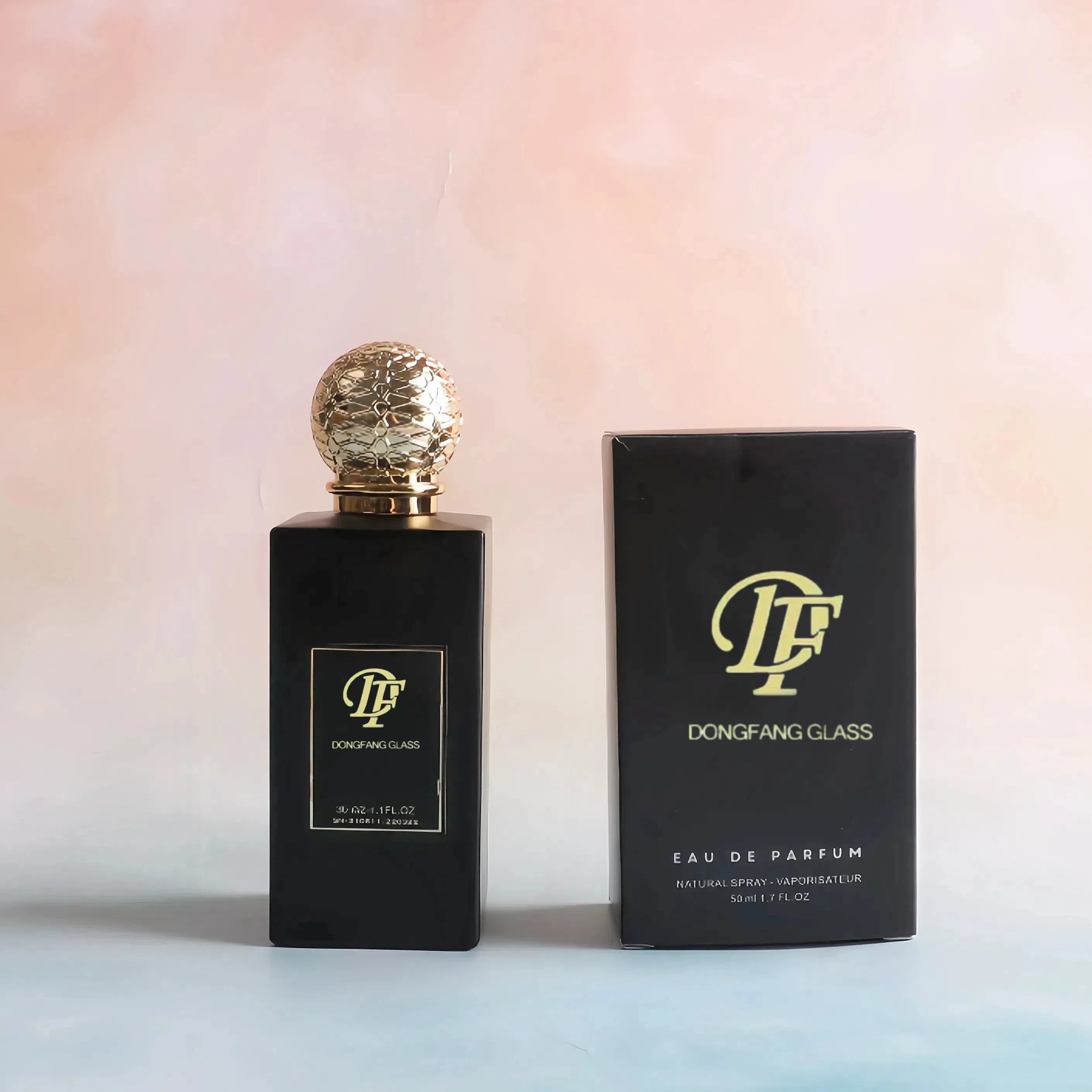 New Product Launch 100ml Square Empty Luxury Perfume Spray Bottle with Screen Printed Pump Sprayer Glass