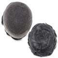 Bleached Knots 100% Natural Human Hair Full Swiss Lace Men Toupee