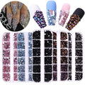 AB Crystal Flat Back Clear Nail Rhinestone 3D Flat Bottom Mixed Size Dazzling Diamonds Shape Rhinestone for Nails