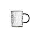 Fancy Hammer Pattern Office Use Caffeine Tea Borosilicate Glass Coffee Cup