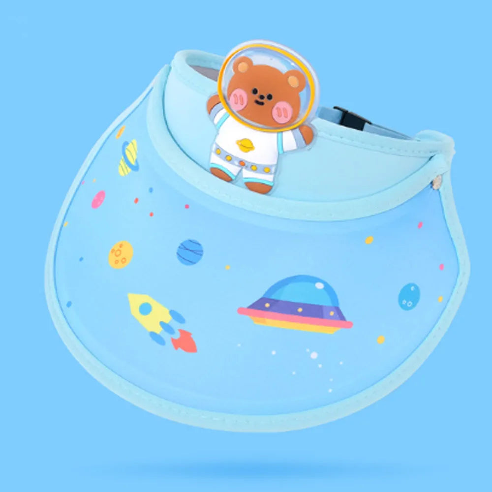 Uv Anti Outdoor Using Summer Rich Colors Empty Sun  Hat Sun Shade Hats Spaceman Animals for Kids From 1 to 15 Years Old
