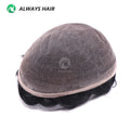 8x10 Medium Density Hair System German Lace Hair Prosthesis Toupee 6 Inches Full Lace Indian Human Hair Wig for Men