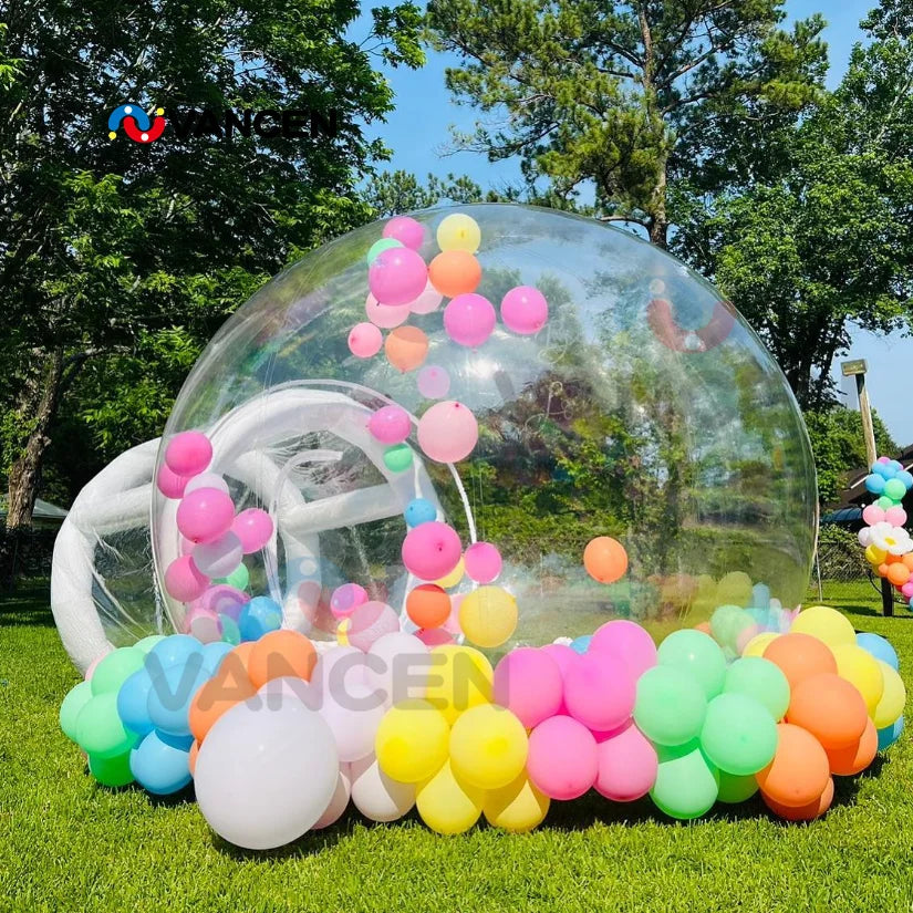 10ft Diameter Bubble and 6ft Long Tunnel for Party Balloons Fun Modern Inflatable Bubble House for Sale Commercial