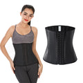 25-33 Steel Boned Waist Trainer Cincher Latex Underbust Corset Waist Support Girdle