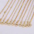 BCL1254 Fashion Tiny Dainty 18K Gold Plated Bead Lip Cable Link Curb Twist Everyday Ready Finished Necklace Soldered Chain