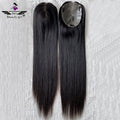 Ready to Ship Clip Ins Undetectable Full Pu Skin Base 130% Density Women Human Hair Topper Injection Silicone Pu Toupee