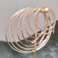 Cheap Women Wholesale Simple Silver 18k Gold Plated 30 to 100mm Thin Big Round Circle Hoop Earrings Plain Large Hoop Earrings