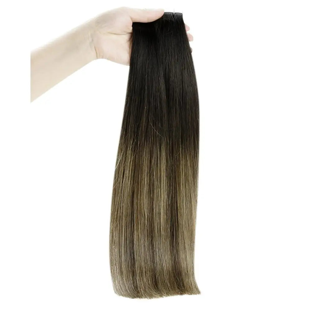 Double Drawn Remy Tape Human Hair Extension with Various Texture and Color Hair