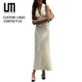 Summer Women's Tops and Skirts  - Sleeveless Vest Top & Casual Office Wear Fashion Pleated Skirt