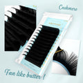 Abonnie Individual  Eyelash Extensions Trays Matte Black Cashmere Lash Extensions Supplies Wholesale Silk Velvet Lash Trays