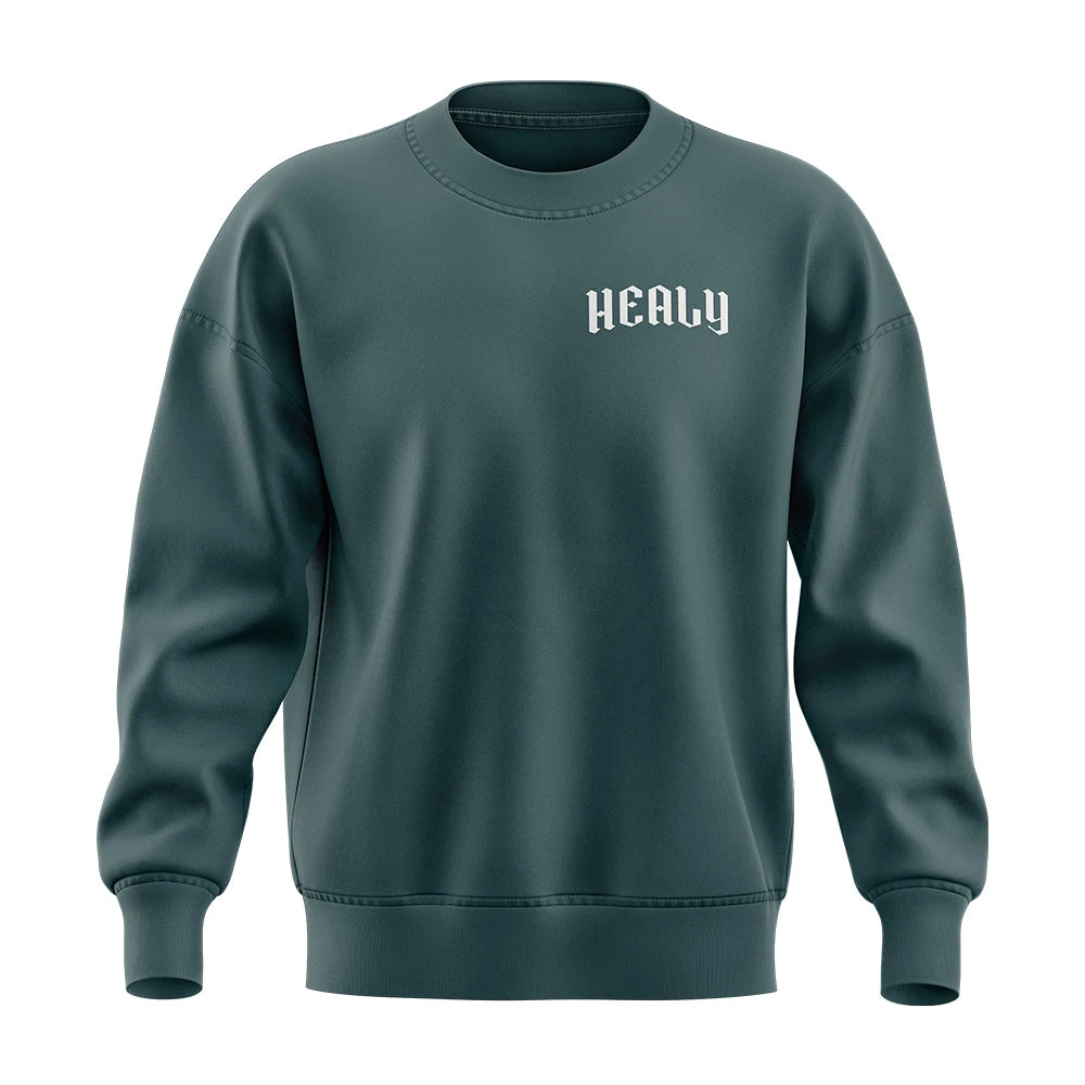 Printed Long Sleeve Crew Neck Hoodie High Street Trend Retro Couple Bottoms Sweatshirt Vintage Pullover Crewneck Sweatshirt