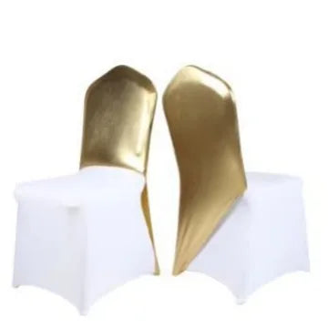 Wholesale Gold Spandex Stretch Chair Covers for Wedding Events Restaurant Banquet Hotel Dining Party Universal Chair Cover