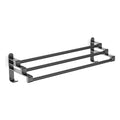 OEM Factory Black 3-Layer Self-Adhesive Wall Mounted Stainless Steel 304 Towel Rack Modern Design 1 Year Warranty for Bathroom