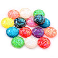 20-40pcs/lot 6mm 8mm 10mm 12mm 14mm 16mm 18mm 20mm New Fashion Mix Color Built-in Metal Foil Flat Back Resin Cabochons Cameo