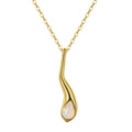RINNTIN GMN42 Natural Opal Pendant Necklace for Women 925 Sterling Silver Original Design Necklace Gemstone Jewellery