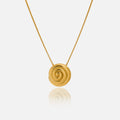 2024 Dazan New Winter HOT 18k Gold Plated Tarnish Free Stainless Steel Vintage Super Shine Bread Spiral Pendant Dainty Necklace
