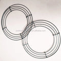 8 Inch Handmade Dark Green Iron Wire Christmas Wreath Forms & Rings with Pine Cones for Indoor Hanging Decoration