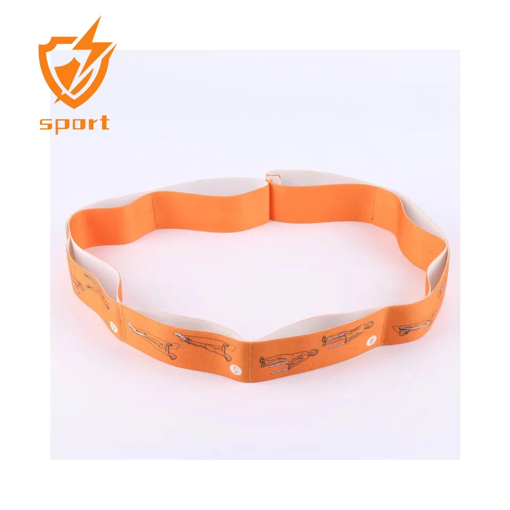 Custom 8 Loops Gym Exercise Stretch Yoga Belt Pilates Gym Exercises Band Wholesale