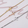 Exquisite Women Cross Anklet Bracelets Custom Engraving Jewelry Making Accessories Stainless Steel Ankle Chain