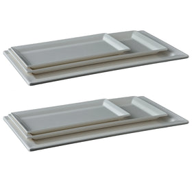 Hot Sale Hotel Restaurant White Melamine Rectangle Plates Sushi Plate for Wholesale