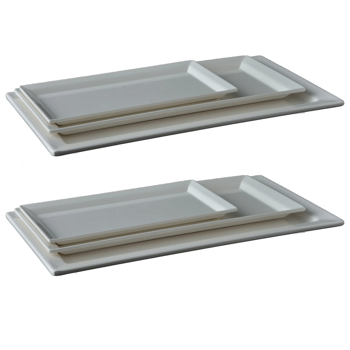 Hot Sale Hotel Restaurant White Melamine Rectangle Plates Sushi Plate for Wholesale MegaBDM