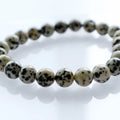 8mm Natural Dalmation Jasper Gemstones Round Beads Bracelet Energy Power Crystal Healing Elastic Stretch Bracelets