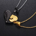 Fashion Stainless Steel Puzzle Couple Necklace Valentine's Day Gift Titanium Steel Pendants Necklace for Couple Men Women