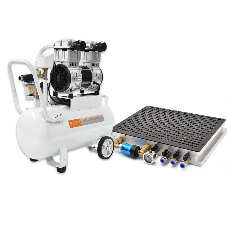 Pneumatic Fixture Vacuum Magnetic Table Chuck  and Vacuum Negative Pressure Pump Set for CNC Grinder Milling Machine Machining