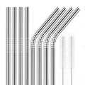 Reusable Eco-Friendly Modern Stainless Steel Drinking Straws for Bar Accessories and Travel Use