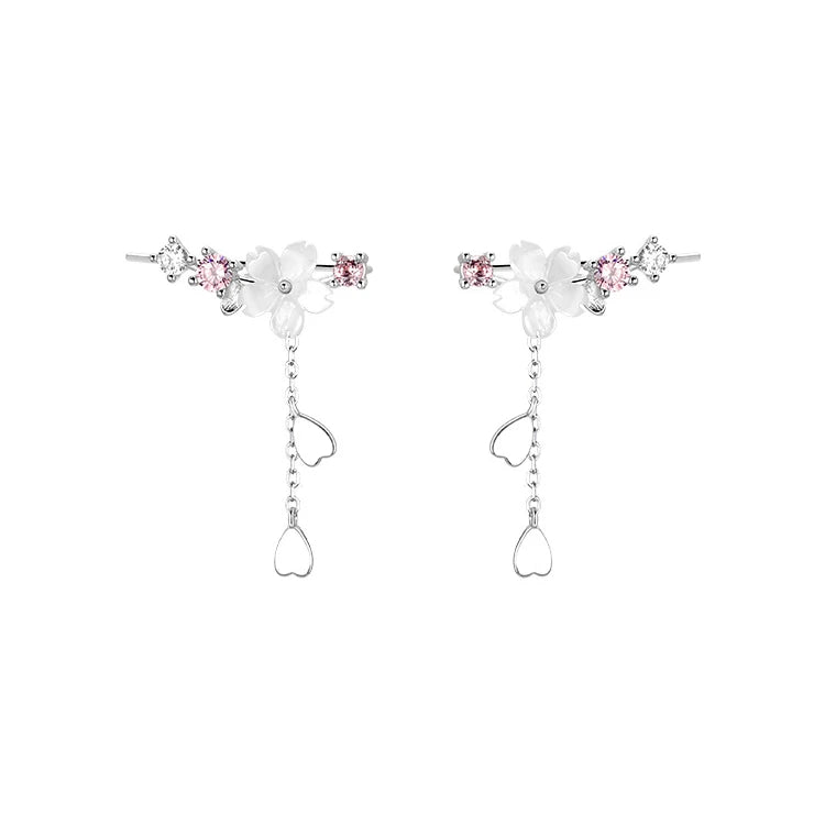 925 Sterling Silver Shell Flower Earrings Women 2022 New Tide Summer Earrings Design Sense Earrings