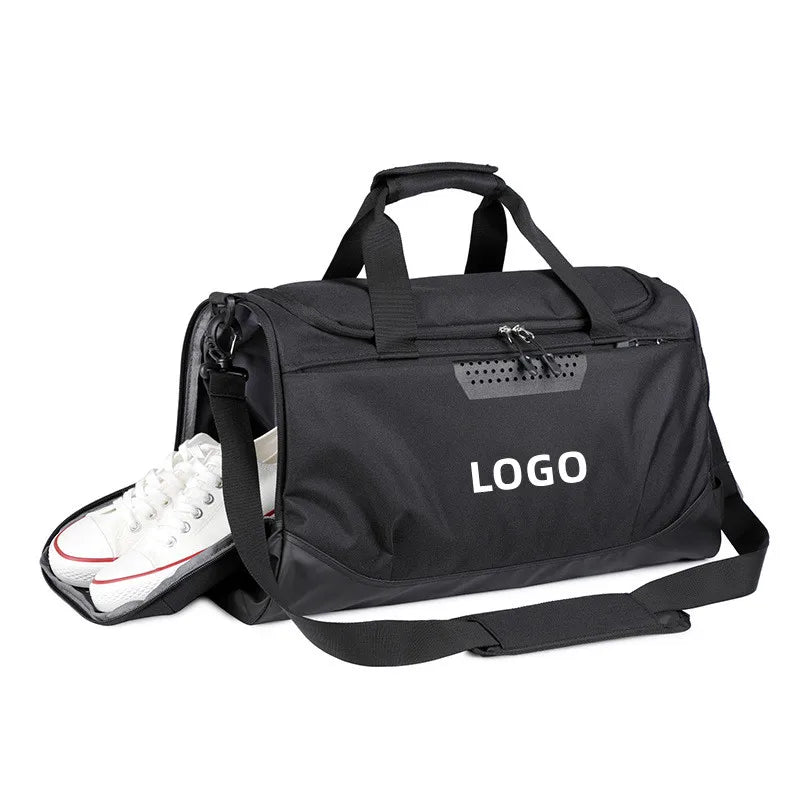 Custom Logo Men Workout Tote Sports Nylon Gym Travel Duffel Bag With Wet Shoes Waterproof Oxford Fabric Fitness Yoga Bags