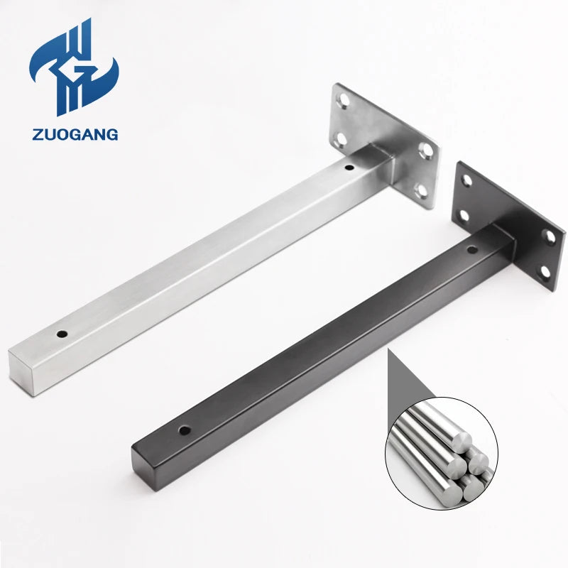Zuogang Custom Folding Table Hardware Stainless Steel and Steel Metal Bracket for Timber Shelf and Bed Frame Brackets
