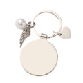 2026 Graduation Gift Stainless Steel Fashion Thermal Transfer Printing Handmade Sublimation Blank Keychain Pendant