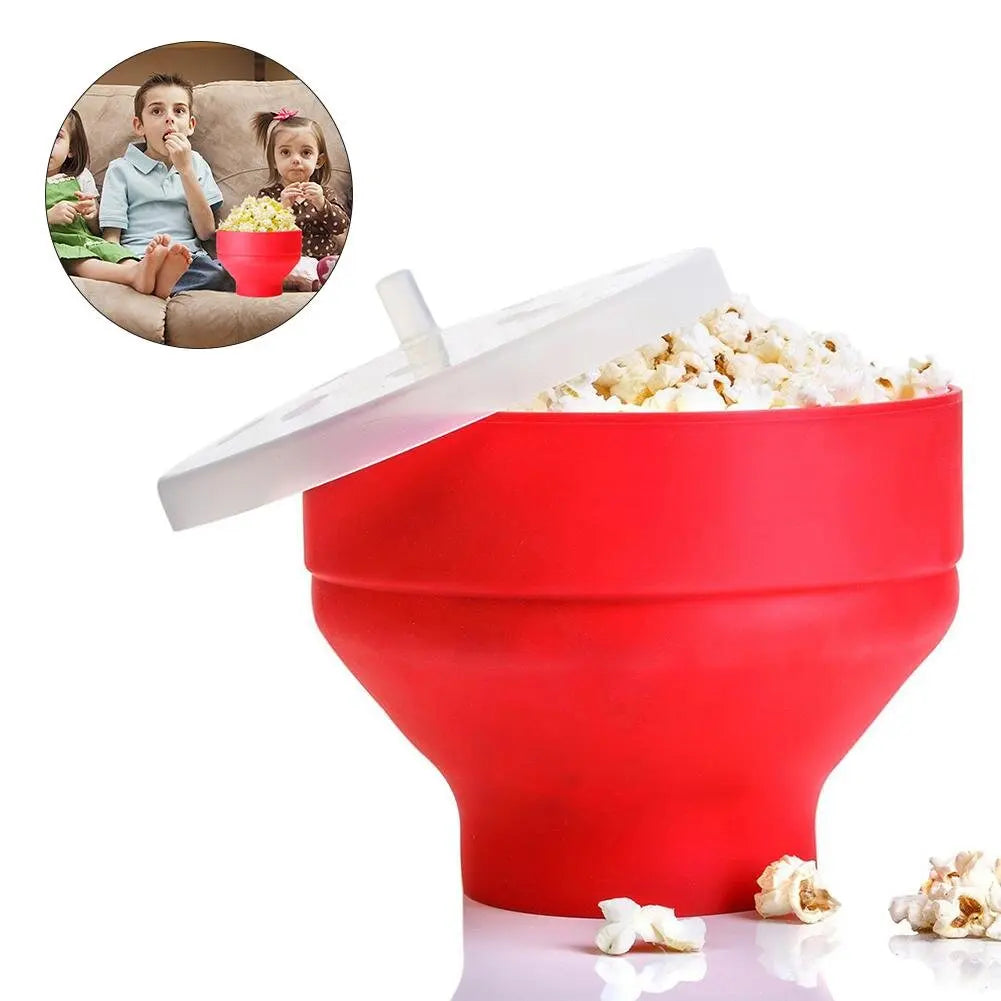 Collapsible Silicone Microwave Popcorn Popper Silicone Popcorn Bowl Home Microwaveable Pop Corn Maker Bowl