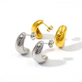 New Trendy Minimalist 18K PVD Gold Plated Non Tarnish Teardrop Stainless Steel Ladies Stud Earrings Waterproof for Party or Gift
