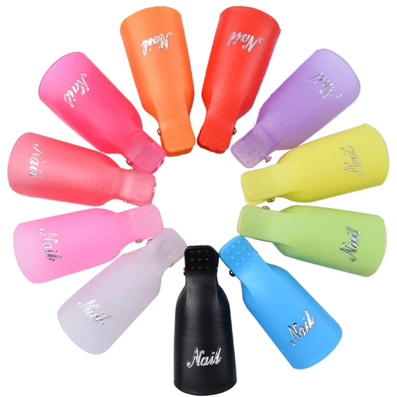 Professional Wholesale Plastic 10pcs/bag UV Soak off Gel Remover Nail Clips for Manicure Care