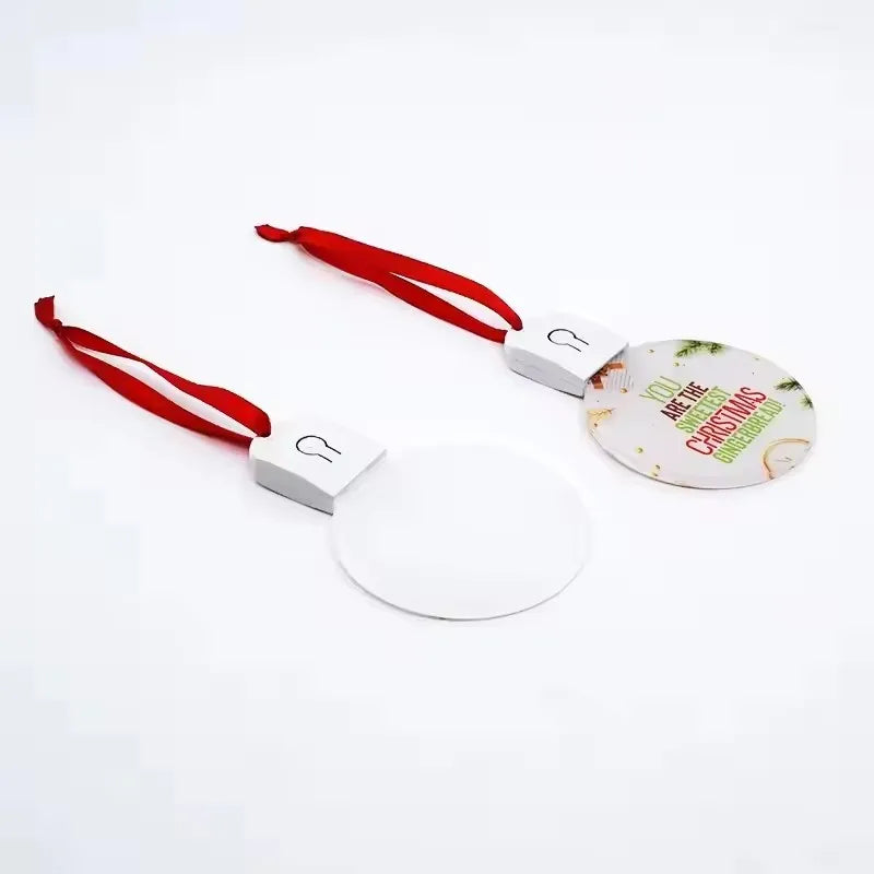 Personalized Acrylic Christmas Tree Ornaments with RGB LED Light Blanks Sublimation Christmas Ornaments