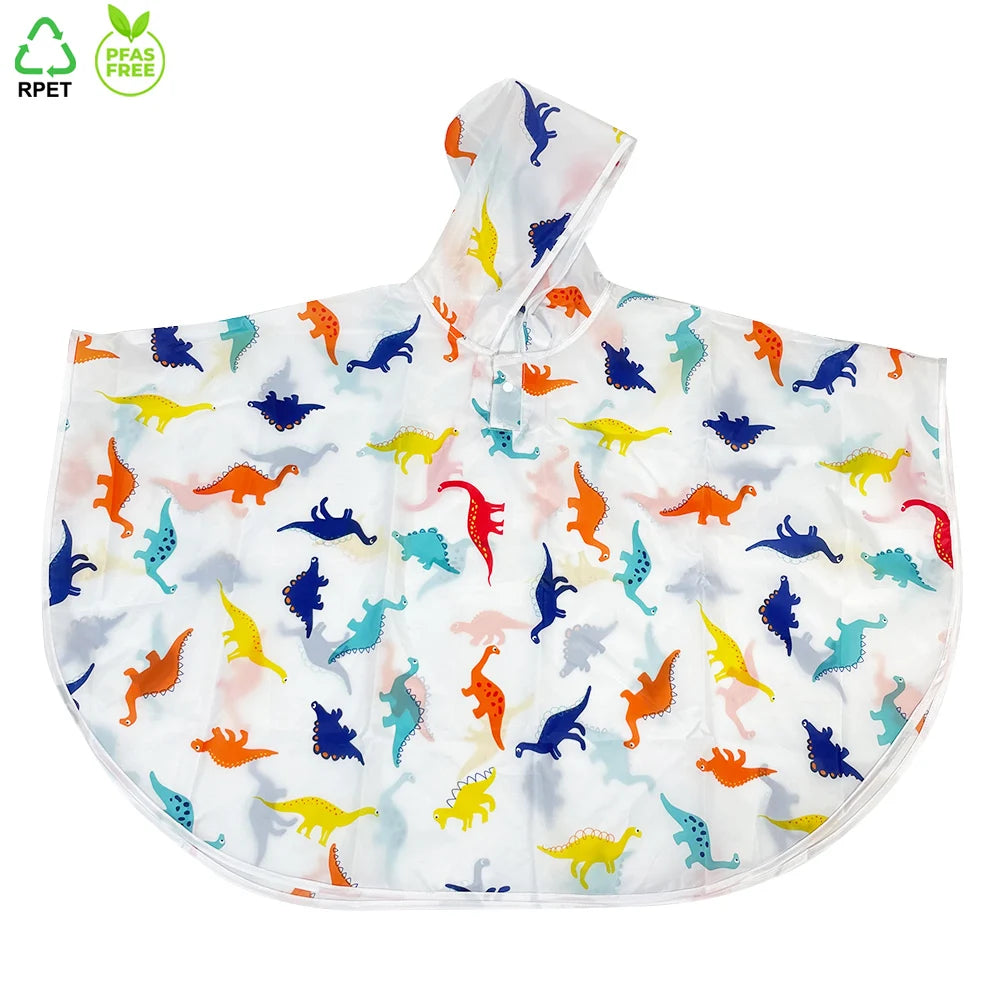 Ovida Carton logo Printing Raincoat Custom Children Kids Poncho Color Changing Raincoat