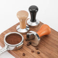 Barista Coffee Making Tools 51mm 53mm 58mm Metal Espresso Coffee Powder Tamper With Wooden Handle