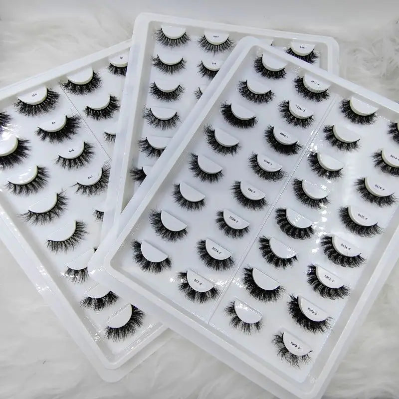 Luxury 3d 5d  Mink Lashes Custom Eyelash Packaging 16Pairs Lashbook 25mm Faux Vegan Lash Book Packaging With Your Logo