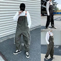 Men's Pants Relaxed Strap-Pocket Cargo Pants Men-Multiple Pockets Casual Work Overalls Dungarees Bib Pants Jumpsuit