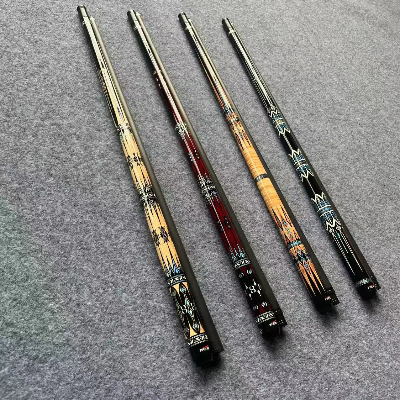 Best Price Yfen High-tech 58 Inch Carbon Fiber 12.5mm 1/2-PC Billiard Pool Cue