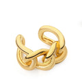 18K Gold Plated Twisted Chain Link Midi Ring Knuckle Rings Religious Style Ladies' Jewelry Bagues Anillos pour Femme