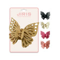 JIRIS Wholesale Double Hollow Shark Clip Solid Color Frosted Matte Large Plastic Butterfly Hair Claws for Women Girls