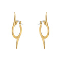 Original Design 18K Gold Plated Stainless Steel Jewelry Piercing Round Spike Hoop Earring for Women Punk Earrings E221480