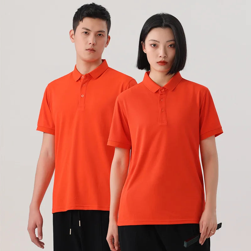 High Quick Breathable Woven Solid Custom Polyester Fabric Summer Men's Short Sleeve Casual Business Golf Shirt