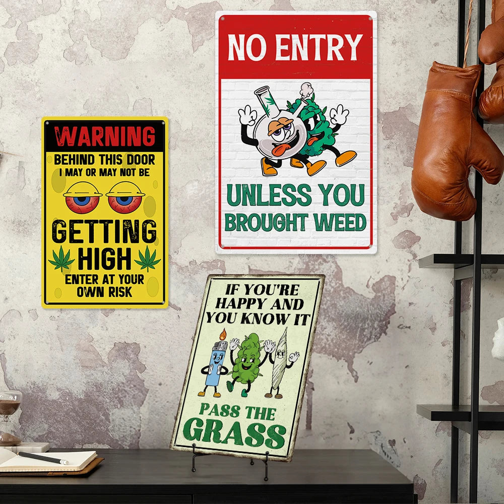 Putuo Decor Funny Vintage Metal Tin Sign for Bar Man Cave Decoration Metal Plate Sign
