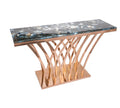 2022 Modern Style Luxury Stainless Steel Console and Marble Top Are Suitable for the Living Room Metal Console Tables Rose Gold